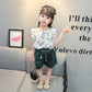 Toddler Baby Girls Outfit Flower Print T-shirt Top, Belt and Shorts Set
