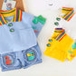 Funny DuDu Polo Shirt With Designed Jeans Shorts For Kids
