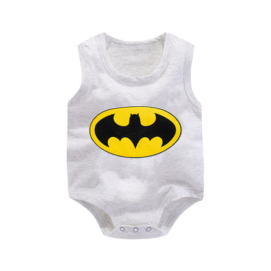 Batman Style Pure Cotton Graphic Printed Newborn 0-6 Months Rompers