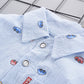 Cars Printed Sky Blue Full-Sleeved Shirt with Pants