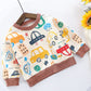 Long Sleeves Car printed Clothing Set