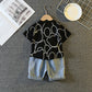 Cute Bear Printing Cotton Boys Clothing Sets