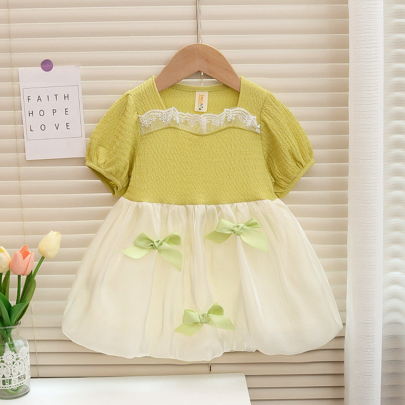 Girls Summer Super Fairy Green Frock