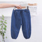 Unisex Baby Elastic Waist Blue Denim Pants