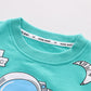 Little Astronaut Light Green Printed Sweatshirt and Jeans pants