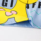 Giraffe Printed Round Neck Shirt With Cotton Jeans Shorts For Kids