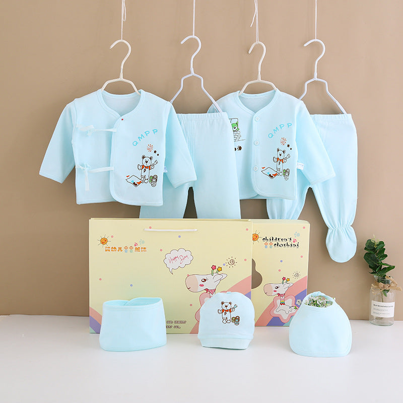 Unisex New Born Baby Pure & Soft Cotton 7 Piece Clothing Bear Style Set