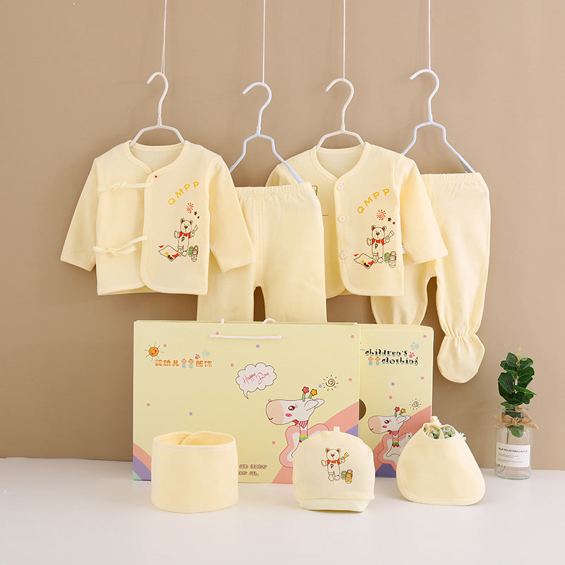 Unisex New Born Baby Pure & Soft Cotton 7 Piece Clothing Bear Style Set