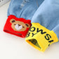 Unisex Bear Decoration Long Sleeve T-Shirt Pants 2pcs Set for 6m-4years