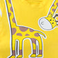 Cute Round Neck Cotton Giraffe Tee with Giraffe Printed Cotton Jeans Short