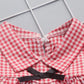Cute Plaid Western Style Baby Girl Fashionable 2Pcs Suit Pink Color