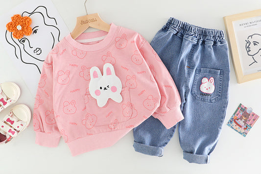 Cute Bunny Baby Girls Dress