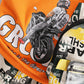 Fashion Motorcycle Backpack Short-Sleeved Baby Casual Orange Color Two-Piece Dress for Boys