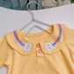 Floral Dungaree Dress 2 Color Orange and Yellow for 6m to 2.5 Years