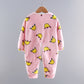 Unisex NewBorn Crown Print Jumpsuit Autumn/Winter Comfortable Velvet Warm Romper 0-6 Months