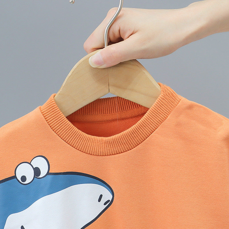 Cute Shark Printed Dress for Toddler Boys