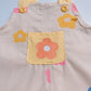 Floral Dungaree Dress 2 Color Orange and Yellow for 6m to 2.5 Years