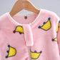 Unisex NewBorn Crown Print Jumpsuit Autumn/Winter Comfortable Velvet Warm Romper 0-6 Months