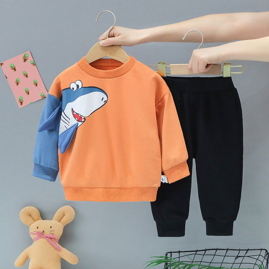 Cute Shark Printed Dress for Toddler Boys