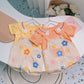 Floral Dungaree Dress 2 Color Orange and Yellow for 6m to 2.5 Years