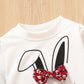 Baby girl Rabbit and Floral print Long-sleeve Top and Trouser Sets For 6m-3 Years