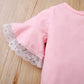 Floral Girl Outfit Short Sleeve 2-Piece Girls Dress 2.5-3.5 Years